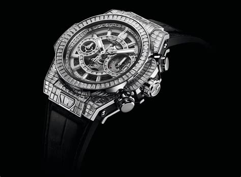 diamond encrusted Hublot watch